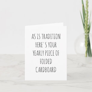 Tarjeta de cumpleaños divertida de tradición anual