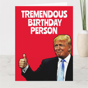 TARJETA DE CUMPLEAÑOS DIVERTIDA DE TRUMP