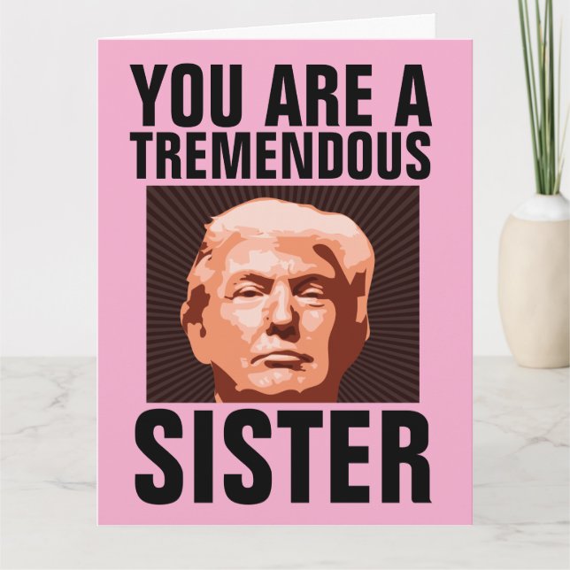 TARJETA DE CUMPLEAÑOS DIVERTIDA DE TRUMP PARA HERM (Anverso)
