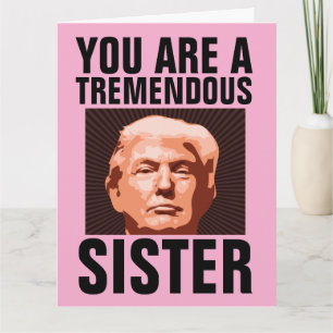 TARJETA DE CUMPLEAÑOS DIVERTIDA DE TRUMP PARA HERM
