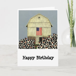 tarjeta de cumpleaños divertida de vaca humorístic