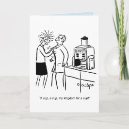 Tarjeta de cumpleaños divertida del café del