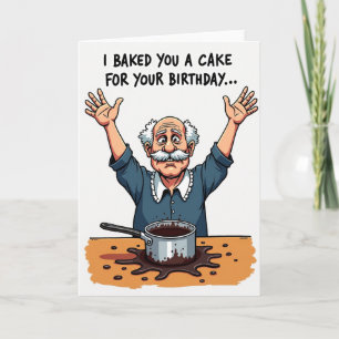 Tarjeta de cumpleaños divertida del chef derramand