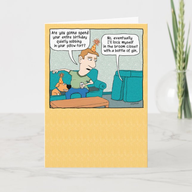 Tarjeta de cumpleaños divertida del fuerte de la (Anverso)