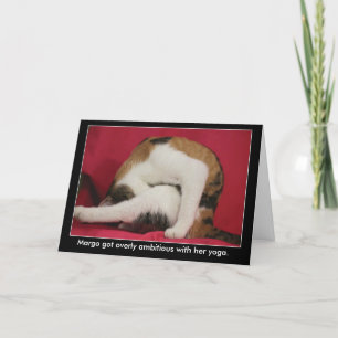 Tarjeta de cumpleaños divertida del gato de la