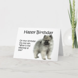 Tarjeta de cumpleaños divertida del perrito del