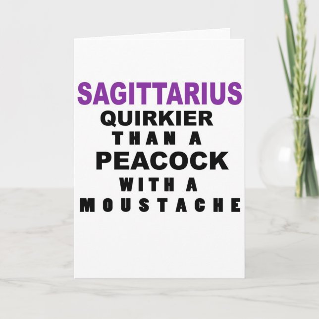 Tarjeta de cumpleaños divertida del sagitario (Anverso)
