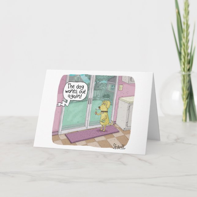 Tarjeta de cumpleaños divertida - El Doggie quiere (Anverso)