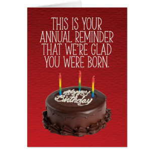 Tarjeta de cumpleaños divertida: "Estamos contento