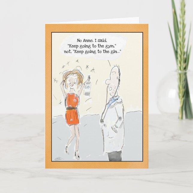 Tarjeta de cumpleaños divertida: ¿Ginebra o (Anverso)