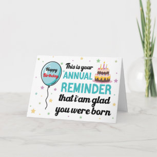 tarjeta de cumpleaños divertida, me alegro de que 