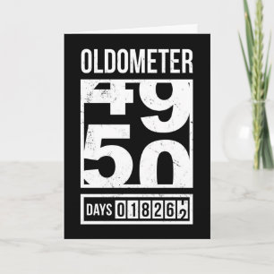 Tarjeta de cumpleaños divertida Oldometer 50, sarc