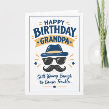 Tarjeta de cumpleaños divertida para abuelo