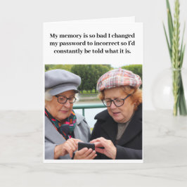 Tarjeta de cumpleaños divertida para adultos mayor