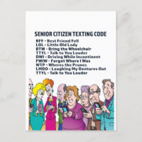 Tarjeta de cumpleaños divertida para adultos mayor