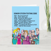 Tarjeta de cumpleaños divertida para adultos mayor