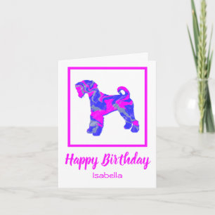 Tarjeta de cumpleaños divertida para Airedale Terr
