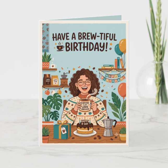 Tarjeta de cumpleaños divertida para amantes del c (Anverso)