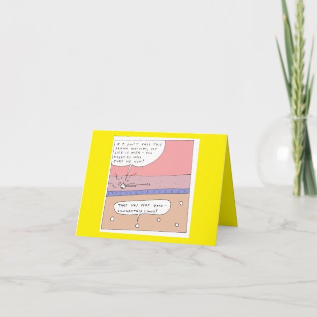 Tarjeta de cumpleaños divertida para audición de d (Anverso)