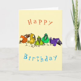 Tarjeta de cumpleaños divertida para aves