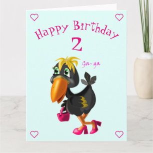 Tarjeta de cumpleaños divertida para aves moderna 