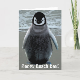 Tarjeta de cumpleaños divertida para bebé pingüino