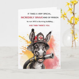 Tarjeta de cumpleaños divertida para bombero idiot
