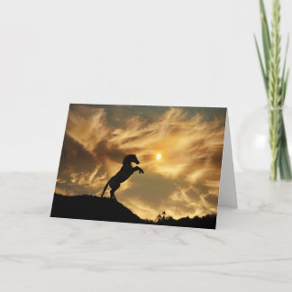 Tarjeta de cumpleaños divertida para caballos salv