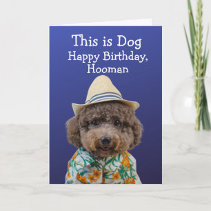 Tarjeta de cumpleaños divertida para caniche de ju