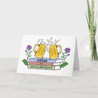 Tarjeta de cumpleaños divertida para cerveza y lib