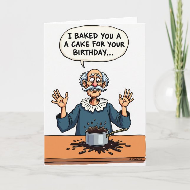 Tarjeta de cumpleaños divertida para chef (Anverso)