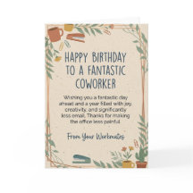 Tarjeta de Cumpleaños Divertida para Compañero de 