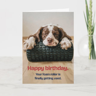 Tarjeta de cumpleaños divertida para corredor con 
