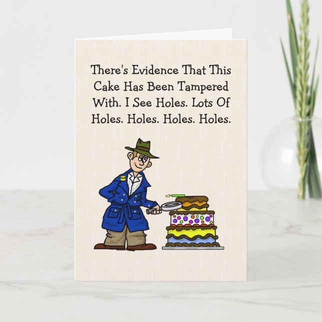 Tarjeta de cumpleaños divertida para detective de  (Anverso)