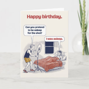 Tarjeta de cumpleaños divertida para él corredor q