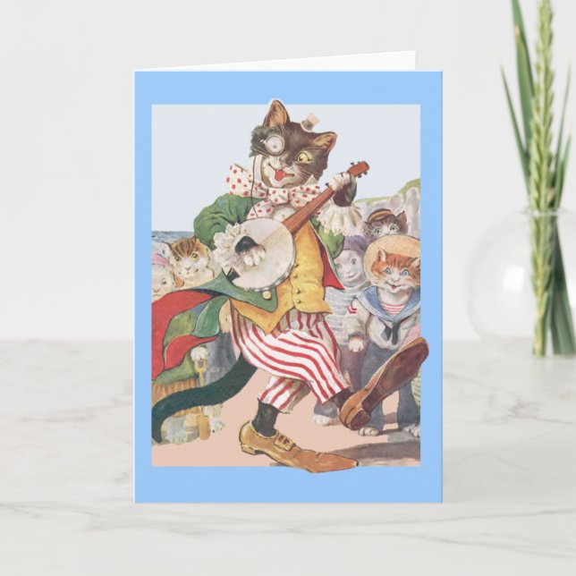 Tarjeta de cumpleaños divertida para el gato (Anverso)