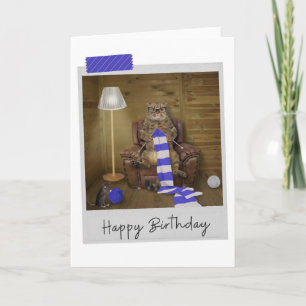 Tarjeta de cumpleaños divertida para el gato