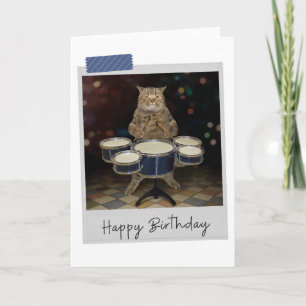 Tarjeta de cumpleaños divertida para el gato del t