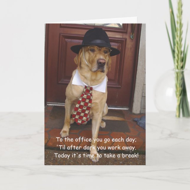 Tarjeta de cumpleaños divertida para el marido (Anverso)