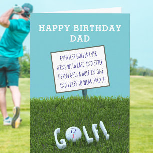 Tarjeta de cumpleaños divertida para el mejor golf