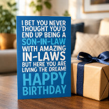 Tarjeta de cumpleaños divertida para el yerno de l