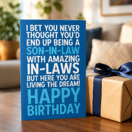 Tarjeta de cumpleaños divertida para el yerno de l