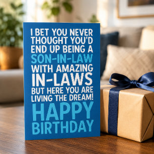 Tarjeta de cumpleaños divertida para el yerno de l
