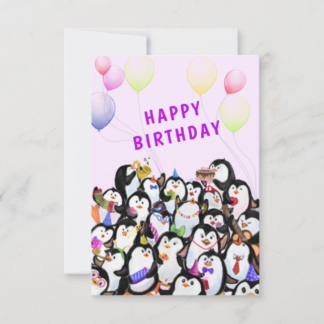 Tarjeta de cumpleaños divertida para feliz Fiesta  (Anverso)