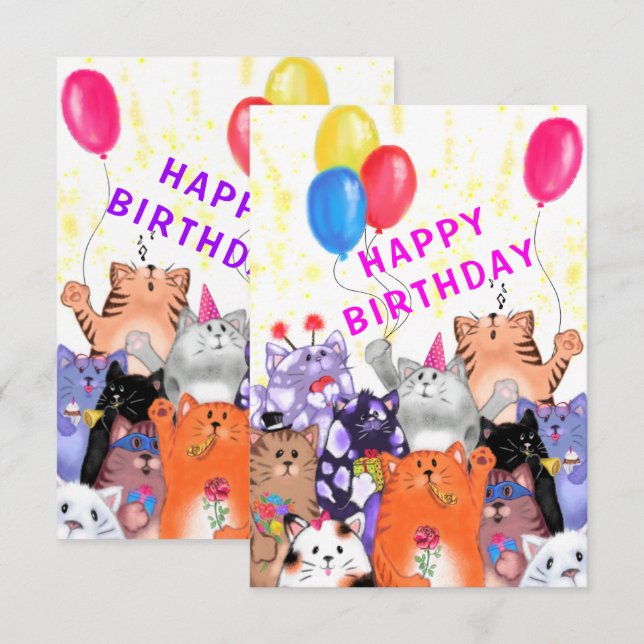 Tarjeta de cumpleaños divertida para Fiestas de ga (Anverso / Reverso)