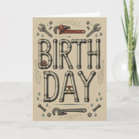 Tarjeta de cumpleaños divertida para fontanero con