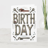 Tarjeta de cumpleaños divertida para fontanero con