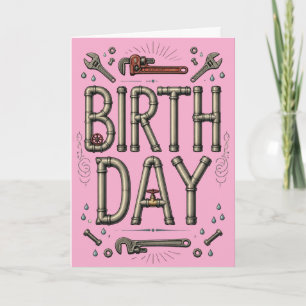 Tarjeta de cumpleaños divertida para fontanero con