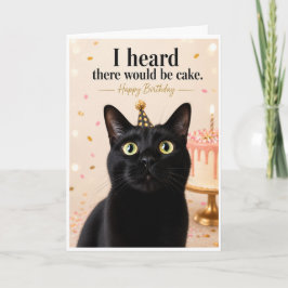 Tarjeta de cumpleaños divertida para gato