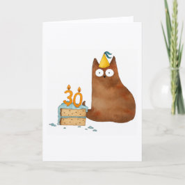 Tarjeta de cumpleaños divertida para gato por 30 c